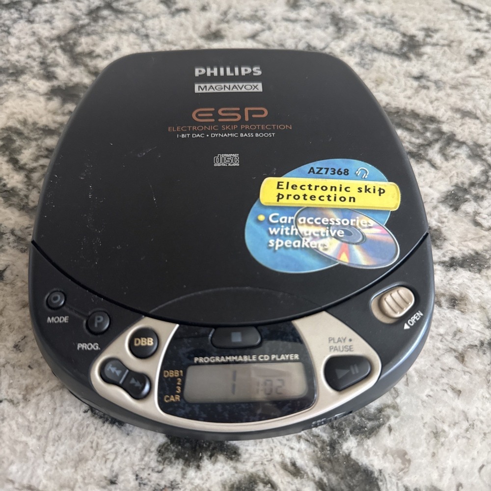 Philips Magnavox AZ 7368 Portable CD Player TESTED